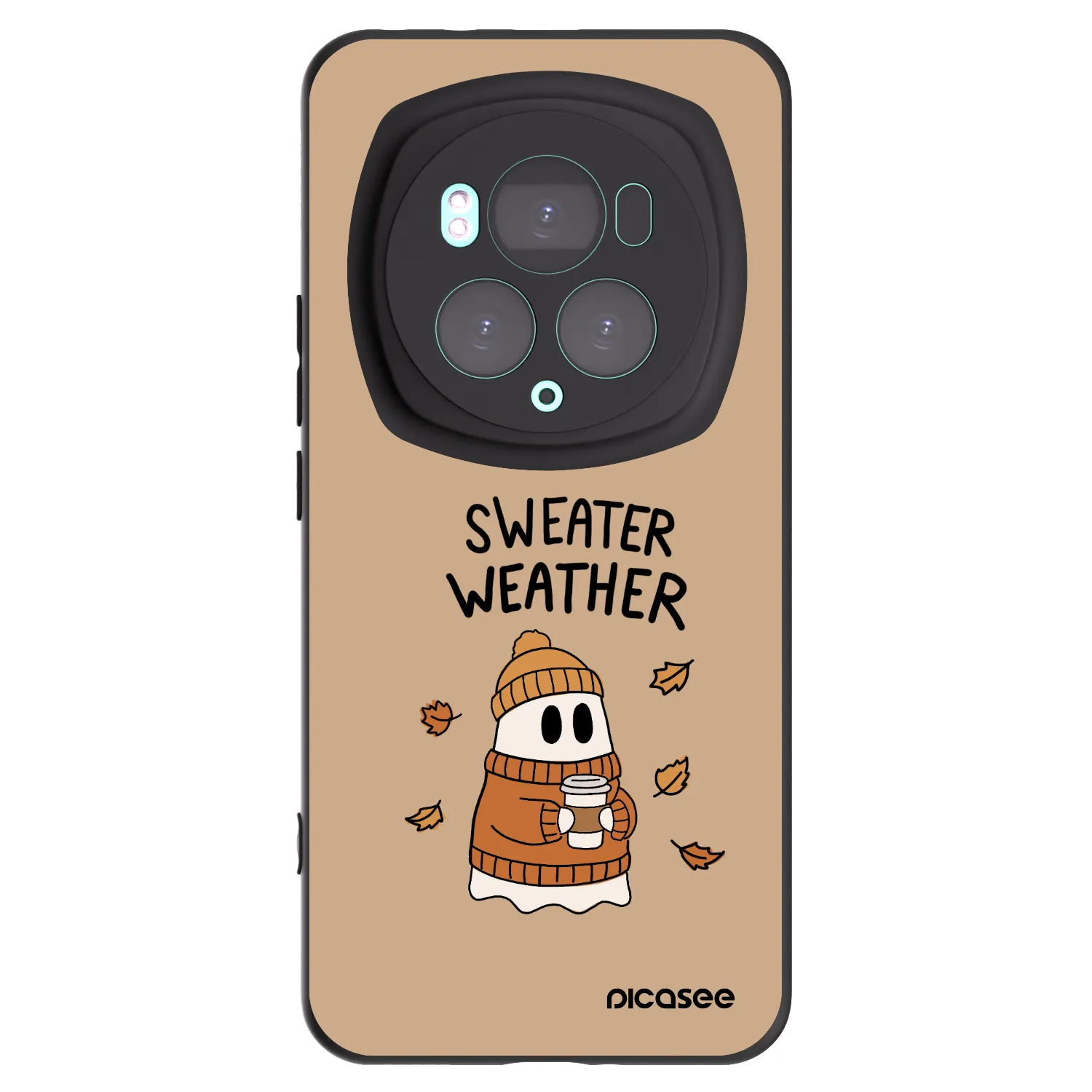 Picasee fekete szilikon tok az alábbi mobiltelefonokra Honor Magic6 Pro - Sweater ghost
