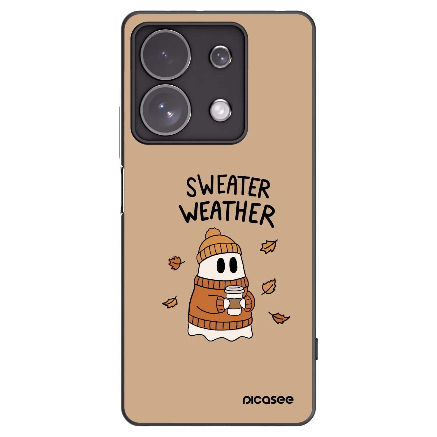 Picasee fekete szilikon tok az alábbi mobiltelefonokra Xiaomi Redmi Note 13 Pro 4G - Sweater ghost