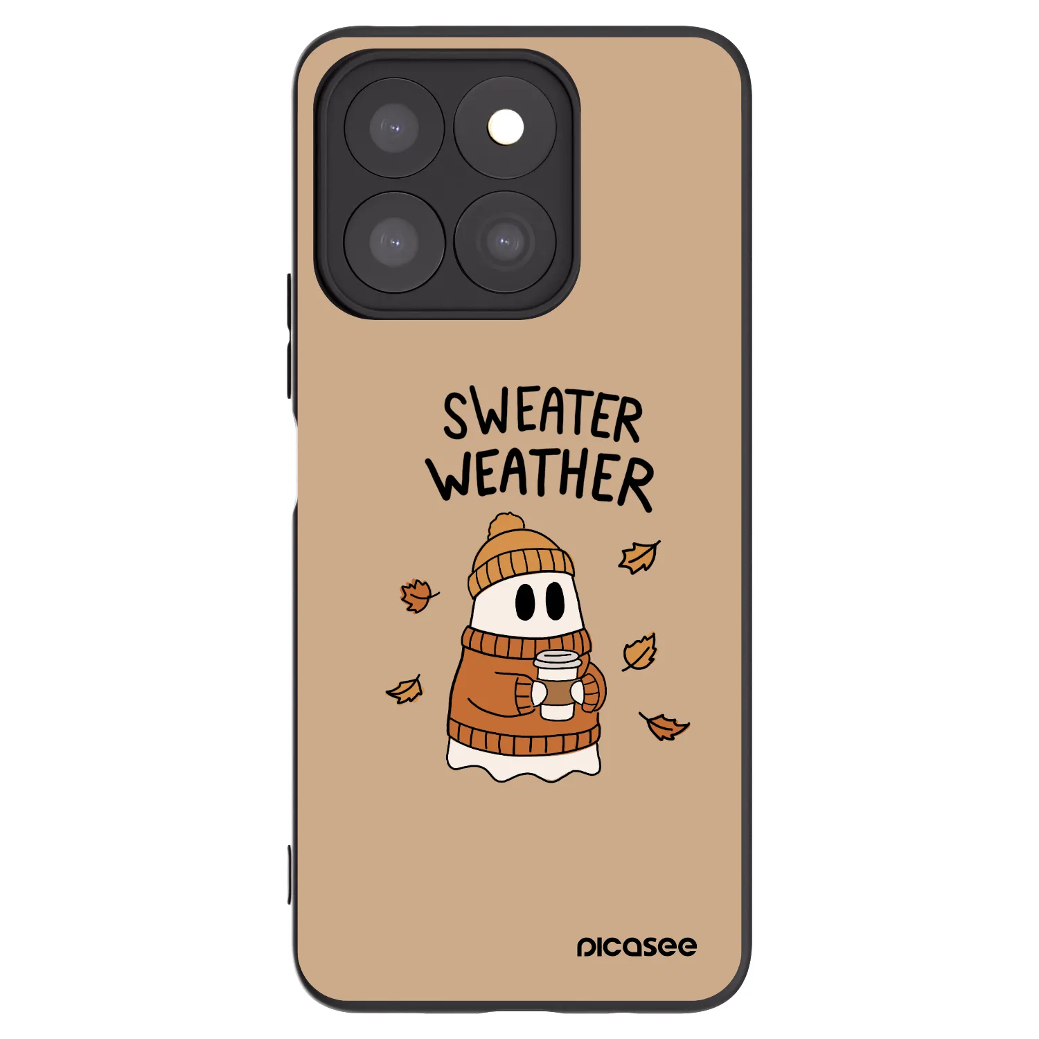 Picasee fekete szilikon tok az alábbi mobiltelefonokra Honor X8b - Sweater ghost