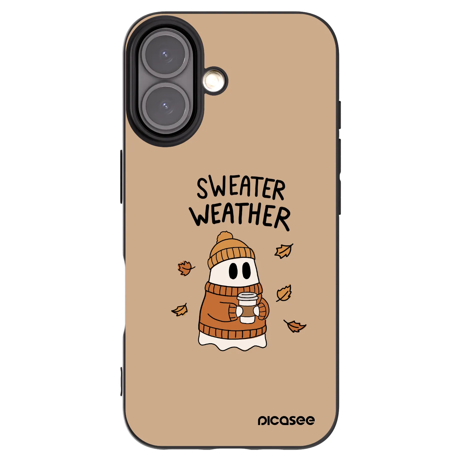 Picasee fekete szilikon tok az alábbi mobiltelefonokra Apple iPhone 16 - Sweater ghost