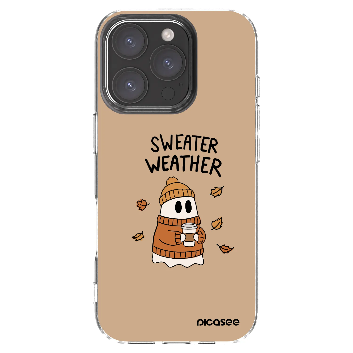 Picasee átlátszó szilikon tok az alábbi mobiltelefonokra Apple iPhone 16 Pro - Sweater ghost