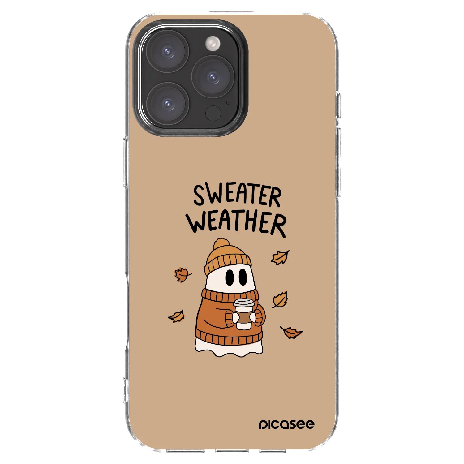 Picasee átlátszó szilikon tok az alábbi mobiltelefonokra Apple iPhone 16 Pro Max - Sweater ghost