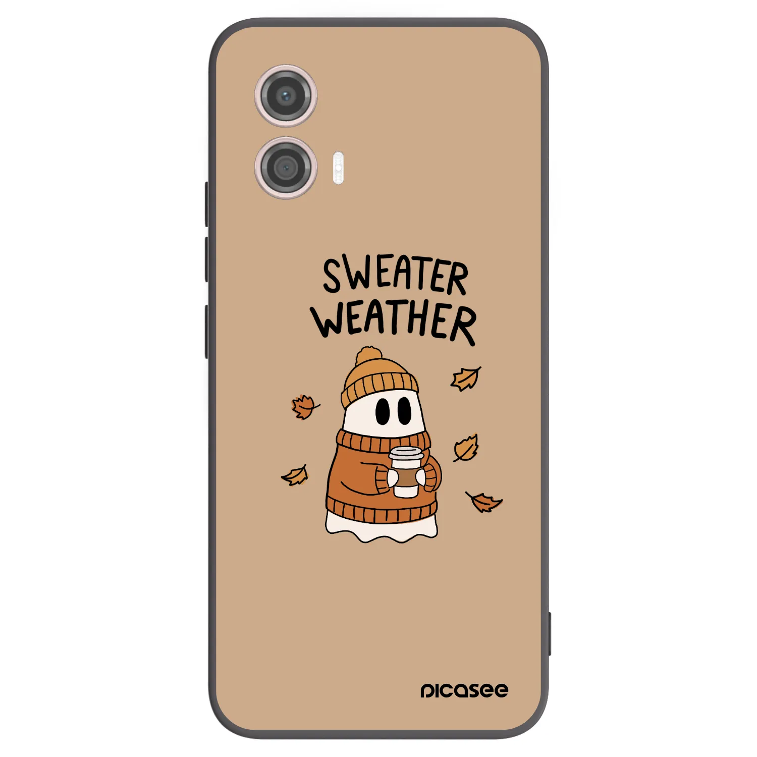 Picasee fekete szilikon tok az alábbi mobiltelefonokra Motorola Moto G53 5G - Sweater ghost
