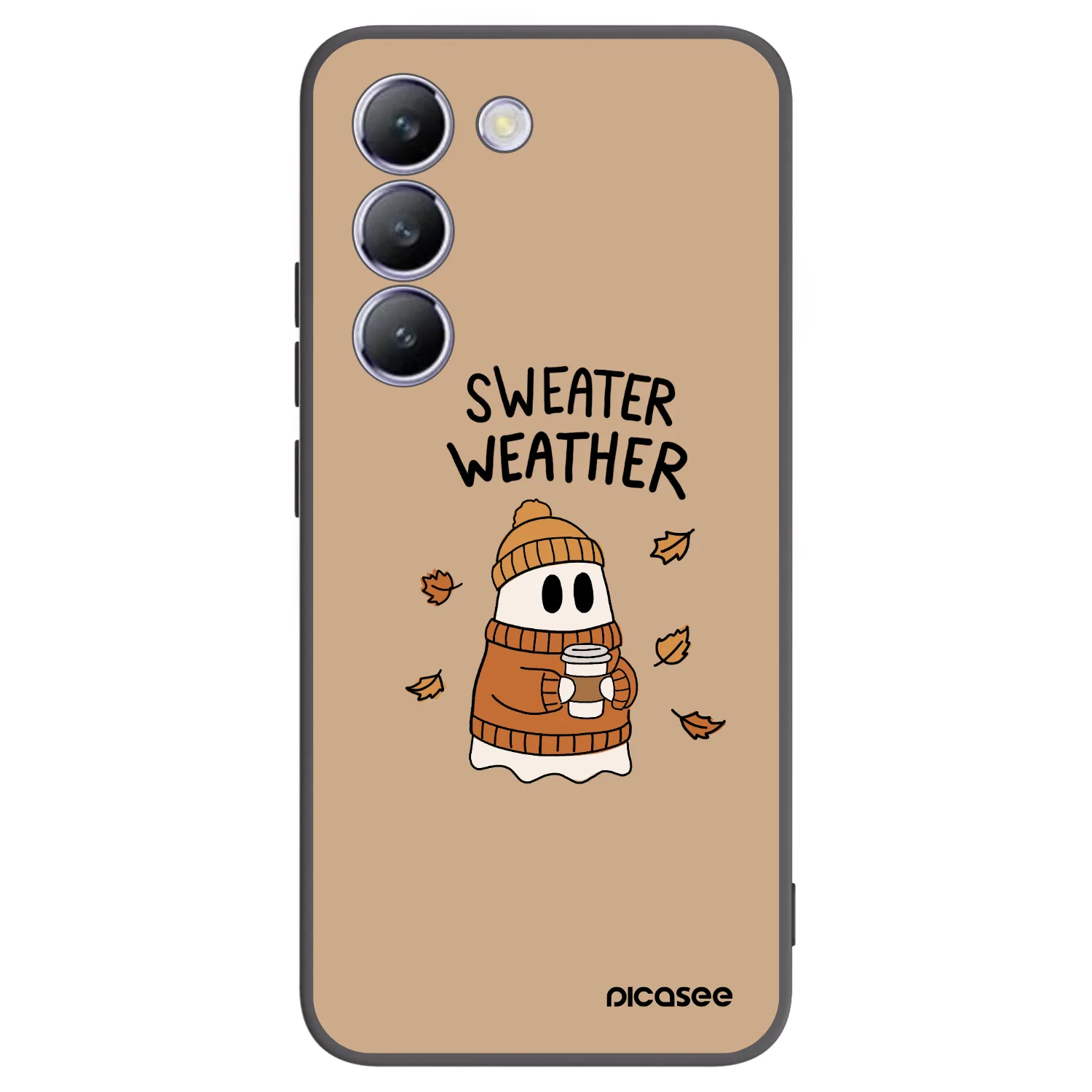 Picasee fekete szilikon tok az alábbi mobiltelefonokra Vivo V40 SE 5G - Sweater ghost