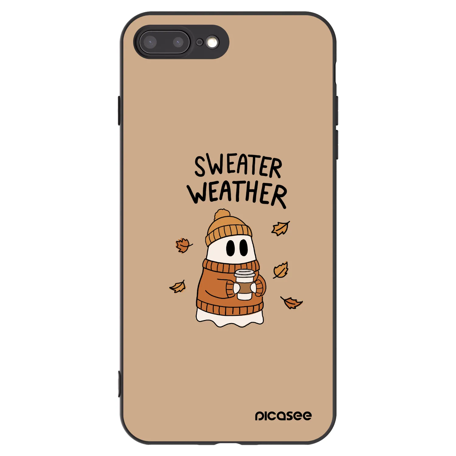 Picasee fekete szilikon tok az alábbi mobiltelefonokra Apple iPhone 8 Plus - Sweater ghost