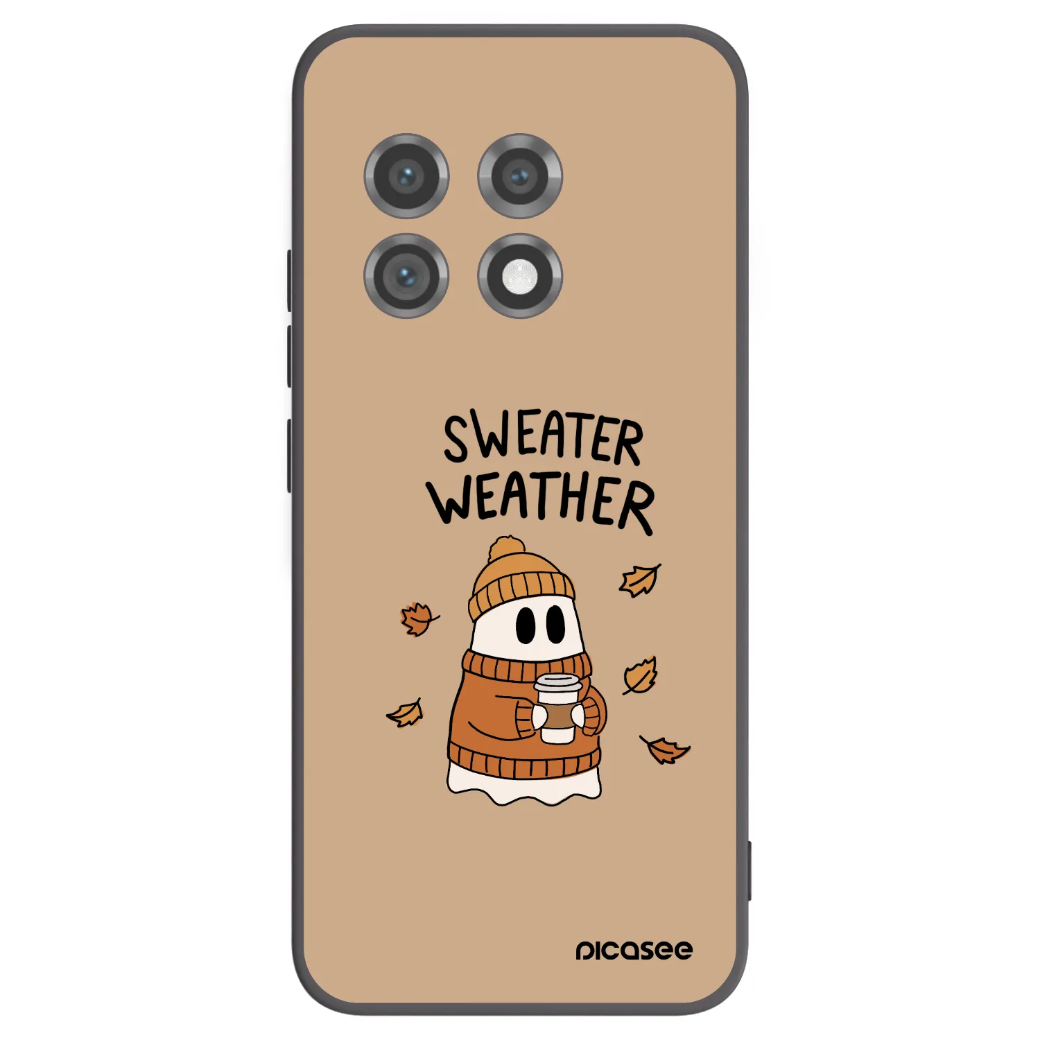 Picasee fekete szilikon tok az alábbi mobiltelefonokra OnePlus 11 5G - Sweater ghost
