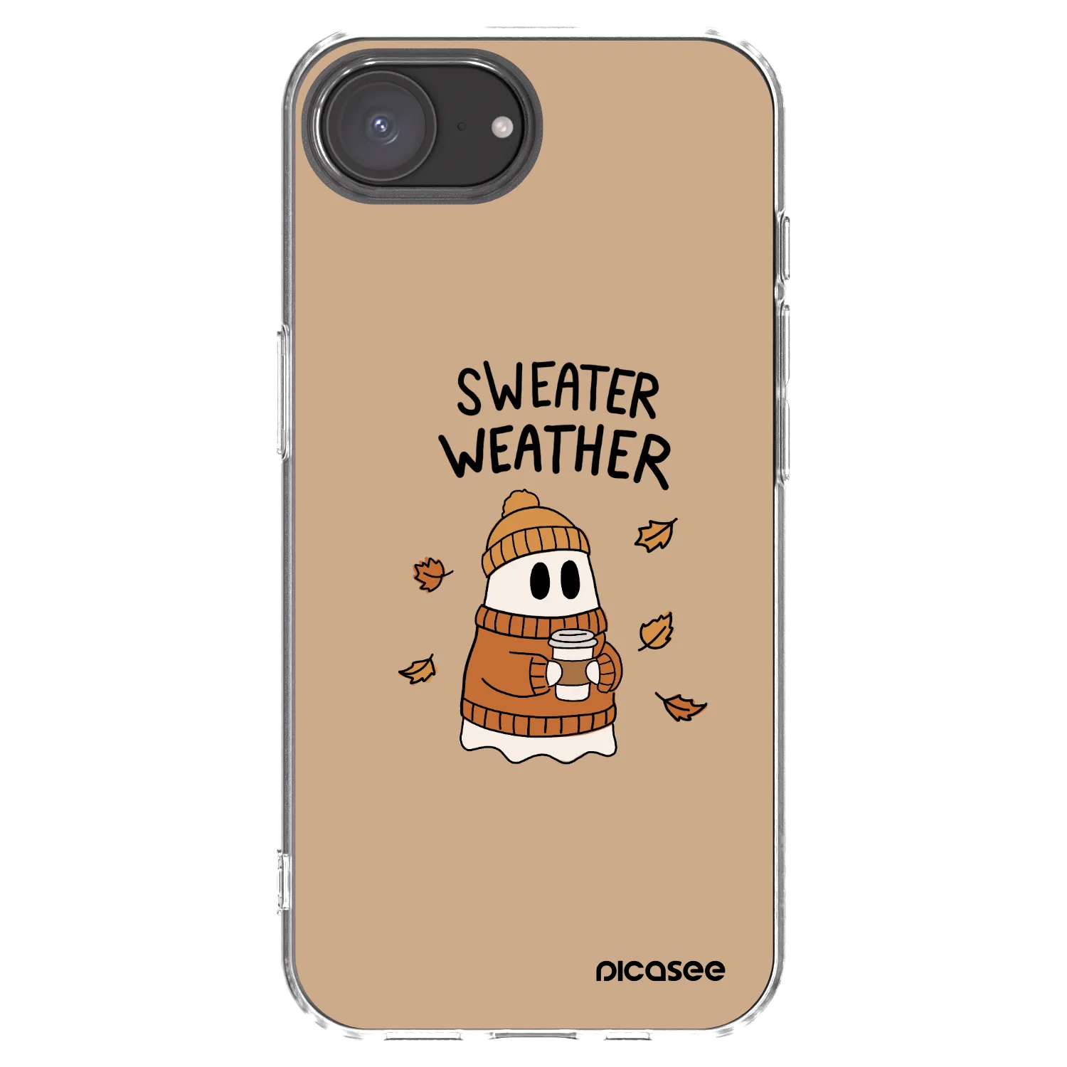 Picasee átlátszó szilikon tok az alábbi mobiltelefonokra Apple iPhone 16e - Sweater ghost
