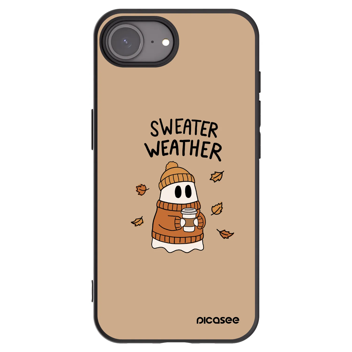 Picasee fekete szilikon tok az alábbi mobiltelefonokra Apple iPhone 16e - Sweater ghost