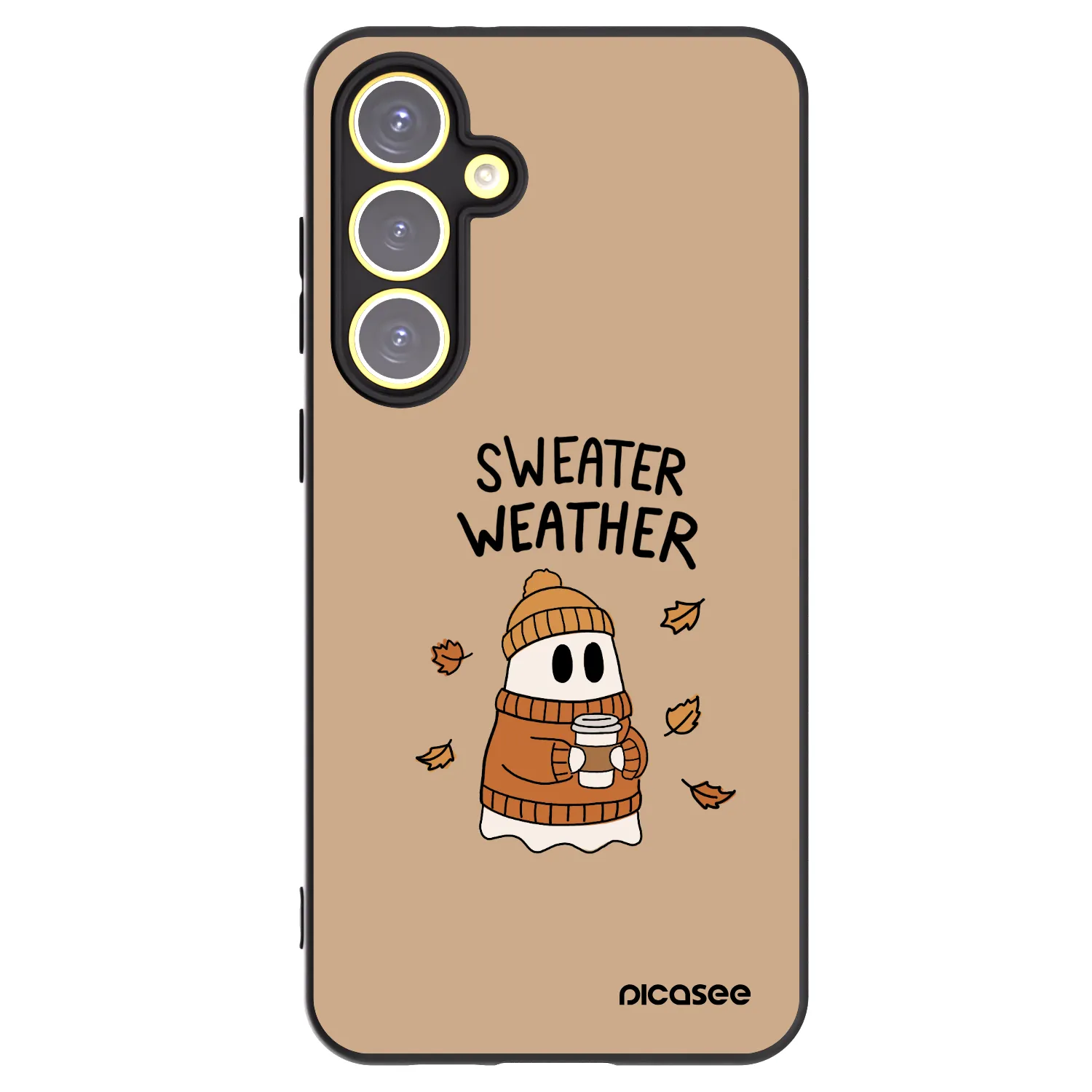 Picasee fekete szilikon tok az alábbi mobiltelefonokra Samsung Galaxy S24 FE S721B - Sweater ghost