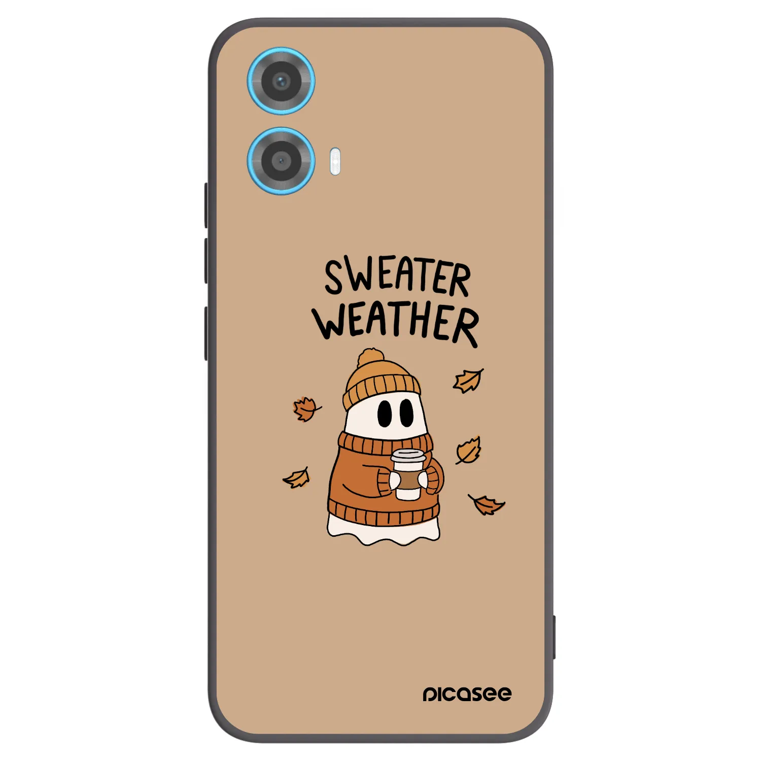 Picasee fekete szilikon tok az alábbi mobiltelefonokra Motorola Moto G34 5G - Sweater ghost