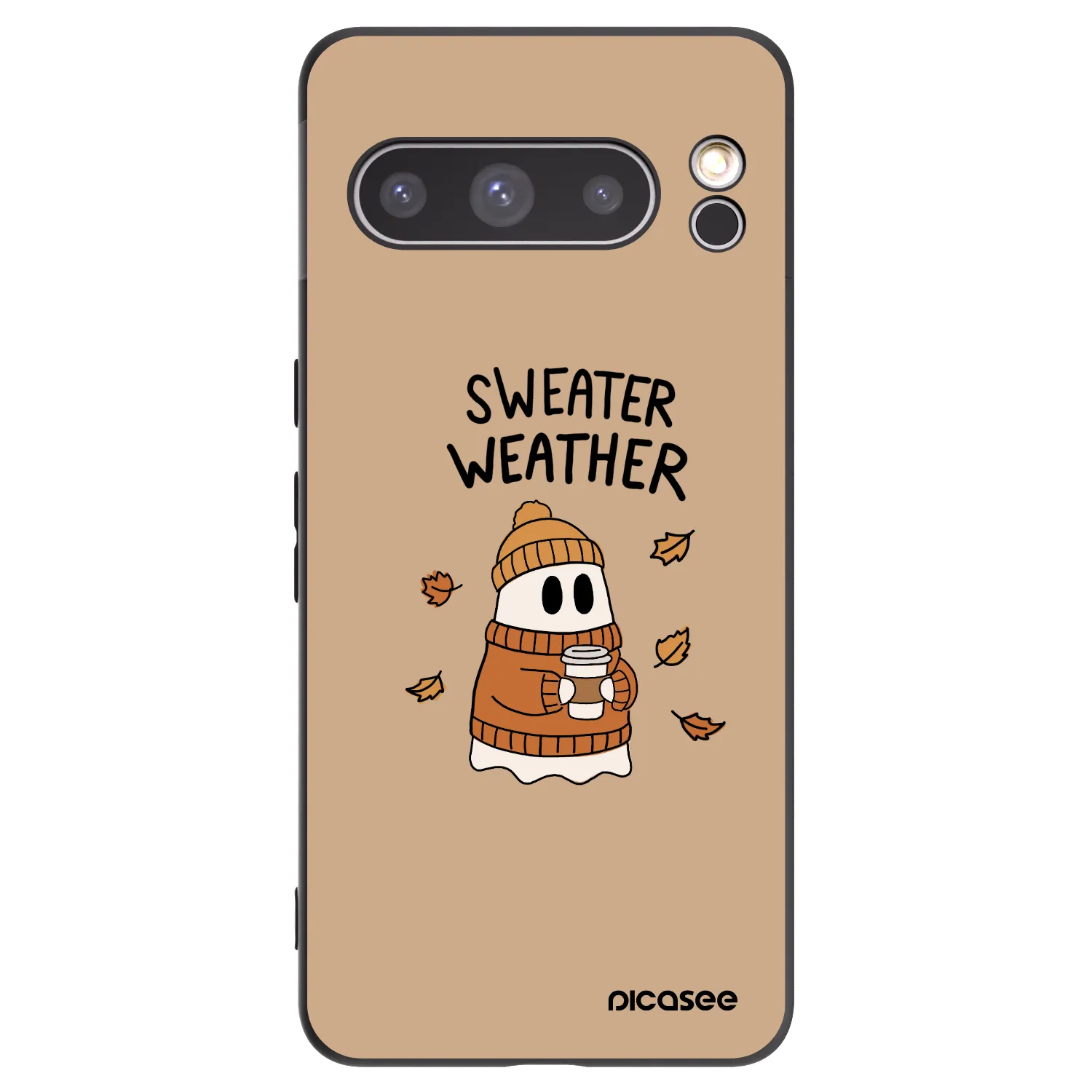 Picasee fekete szilikon tok az alábbi mobiltelefonokra Google Pixel 8 Pro - Sweater ghost