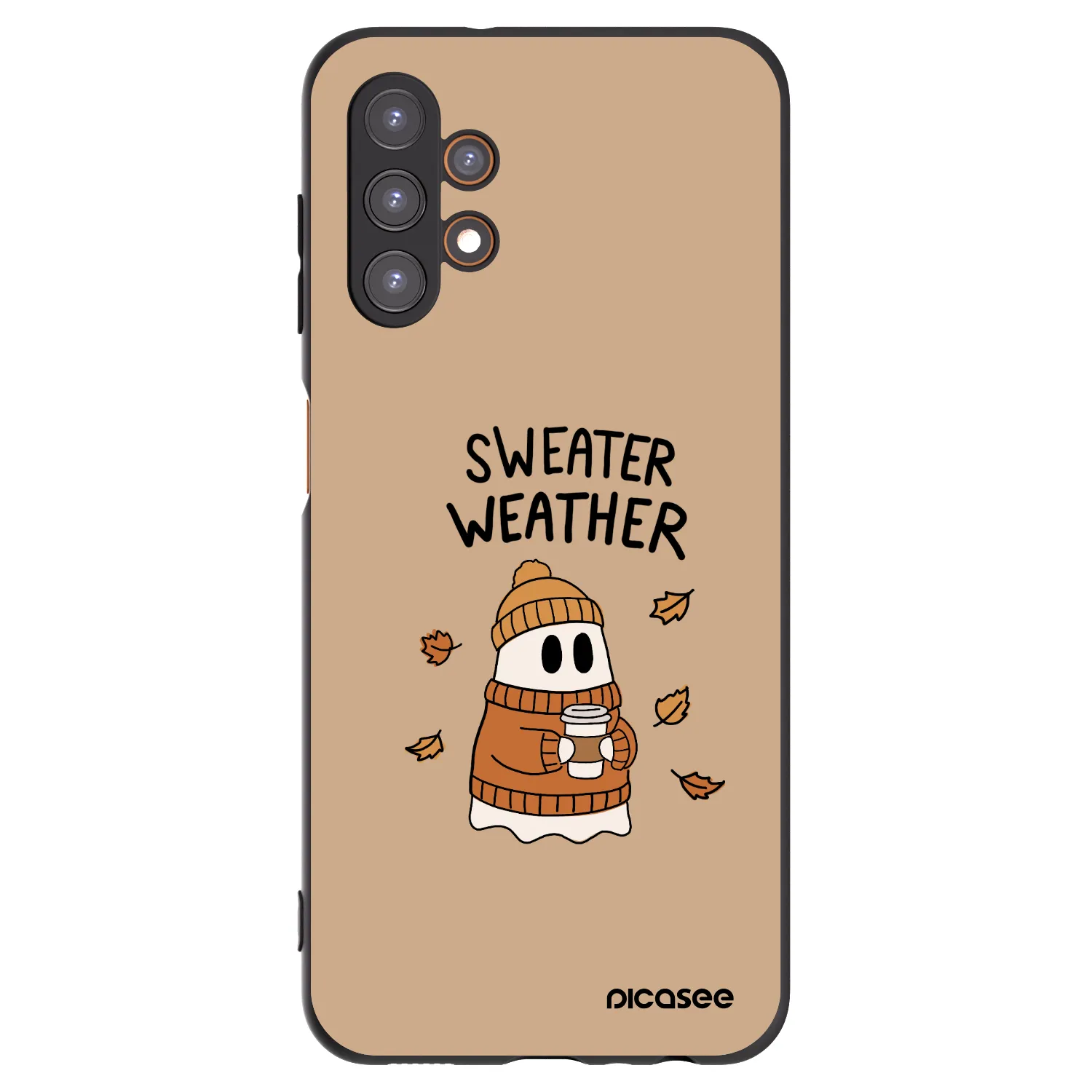 Picasee fekete szilikon tok az alábbi mobiltelefonokra Samsung Galaxy A13 5G - Sweater ghost