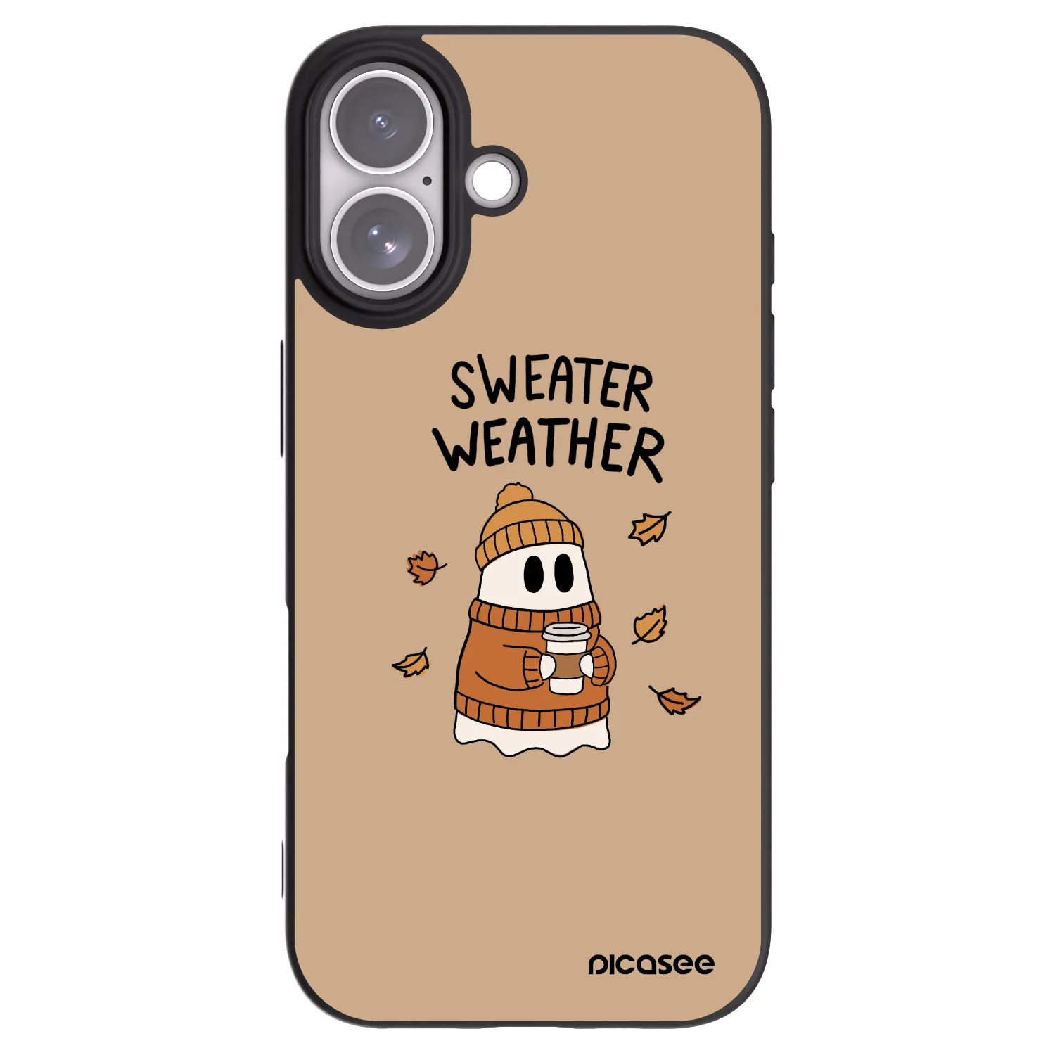 Picasee fekete szilikon tok az alábbi mobiltelefonokra Apple iPhone 17 - Sweater ghost