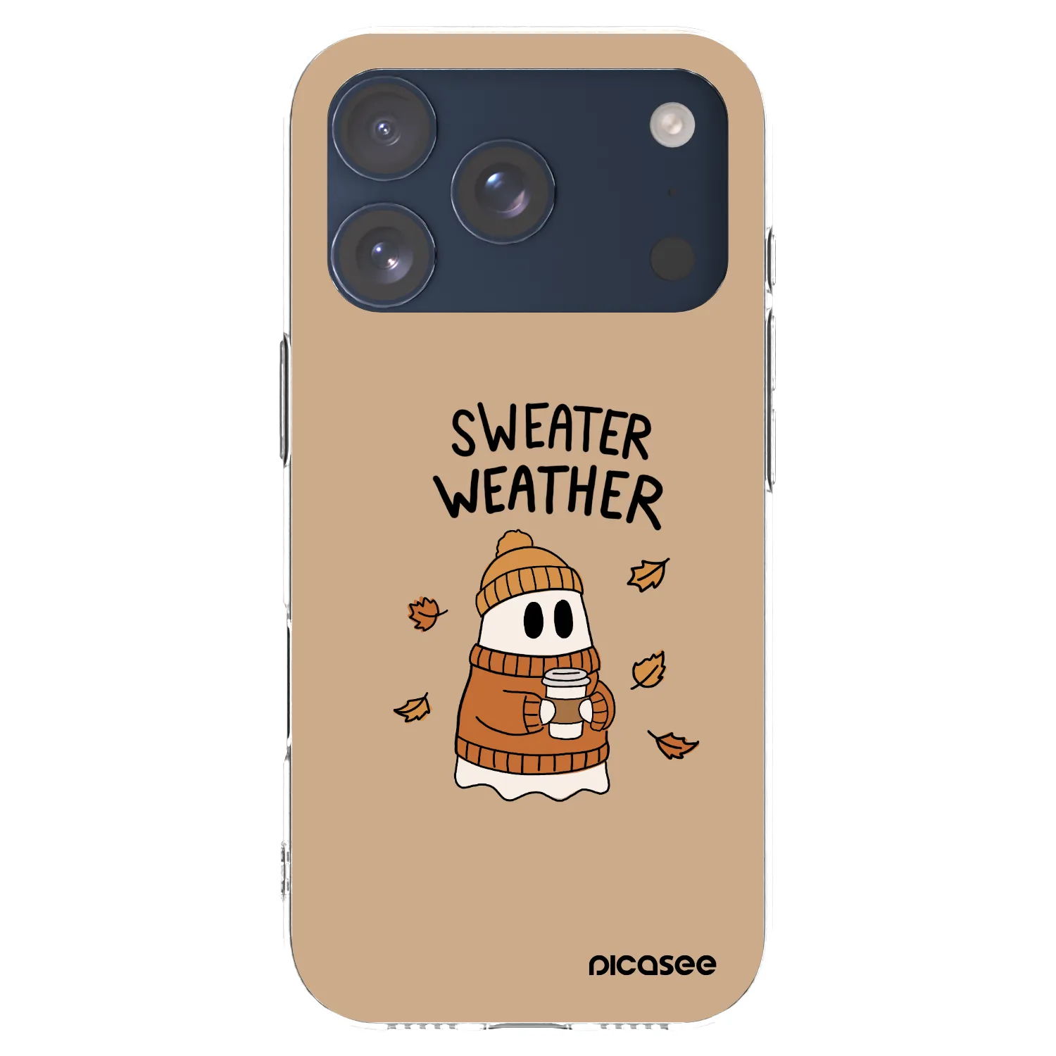 Picasee átlátszó szilikon tok az alábbi mobiltelefonokra Apple iPhone 17 Pro - Sweater ghost