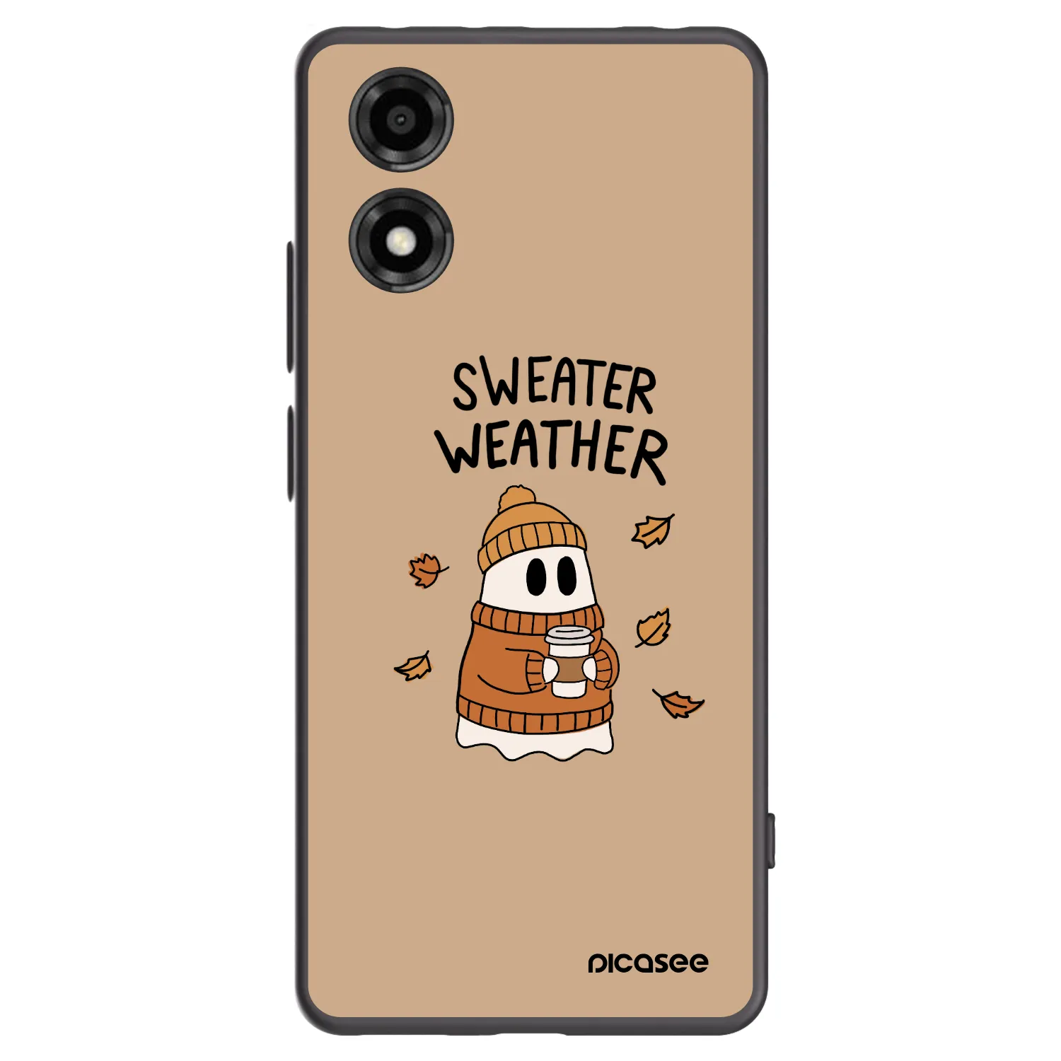 Picasee fekete szilikon tok az alábbi mobiltelefonokra Motorola Moto E14 - Sweater ghost