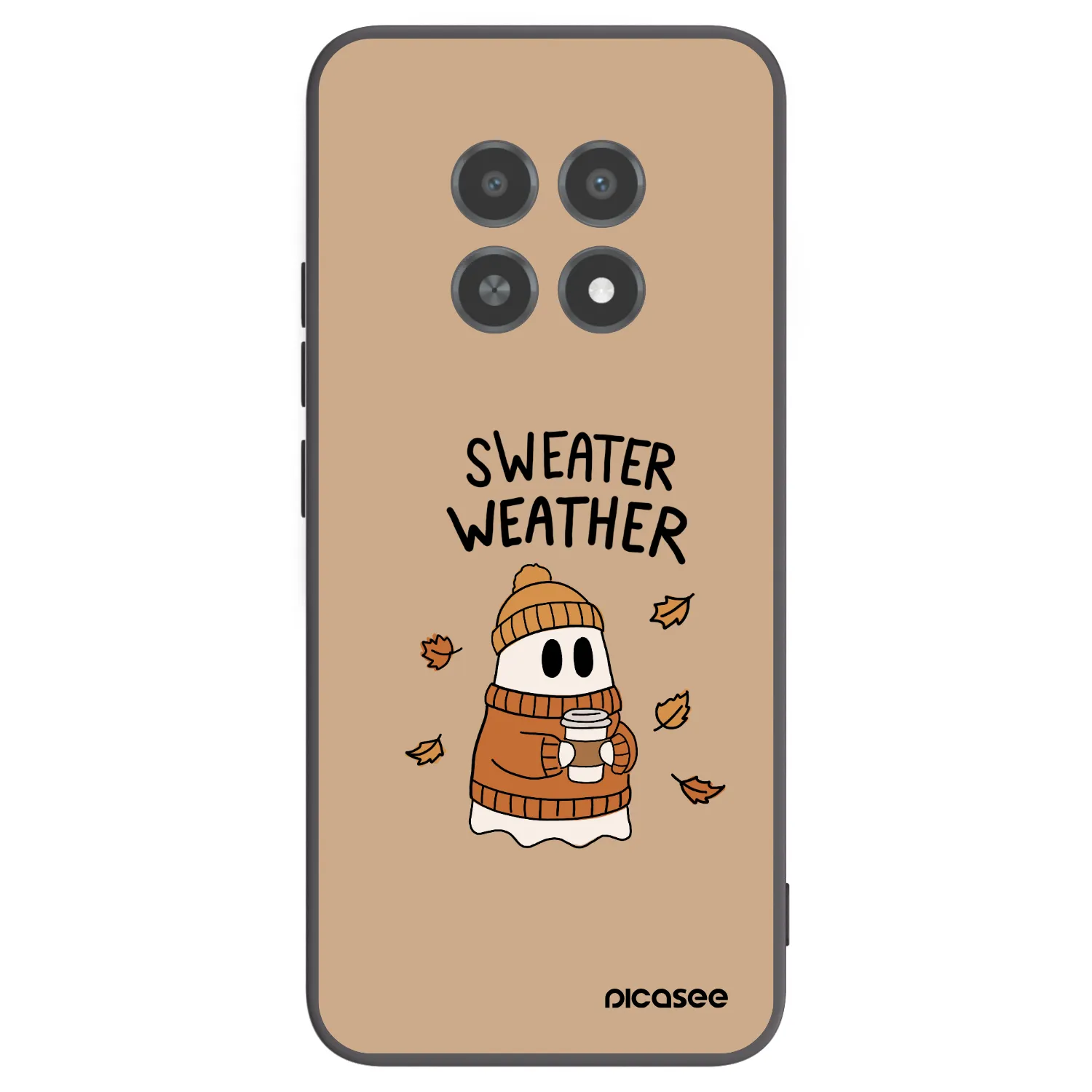 Picasee fekete szilikon tok az alábbi mobiltelefonokra Realme 12X - Sweater ghost