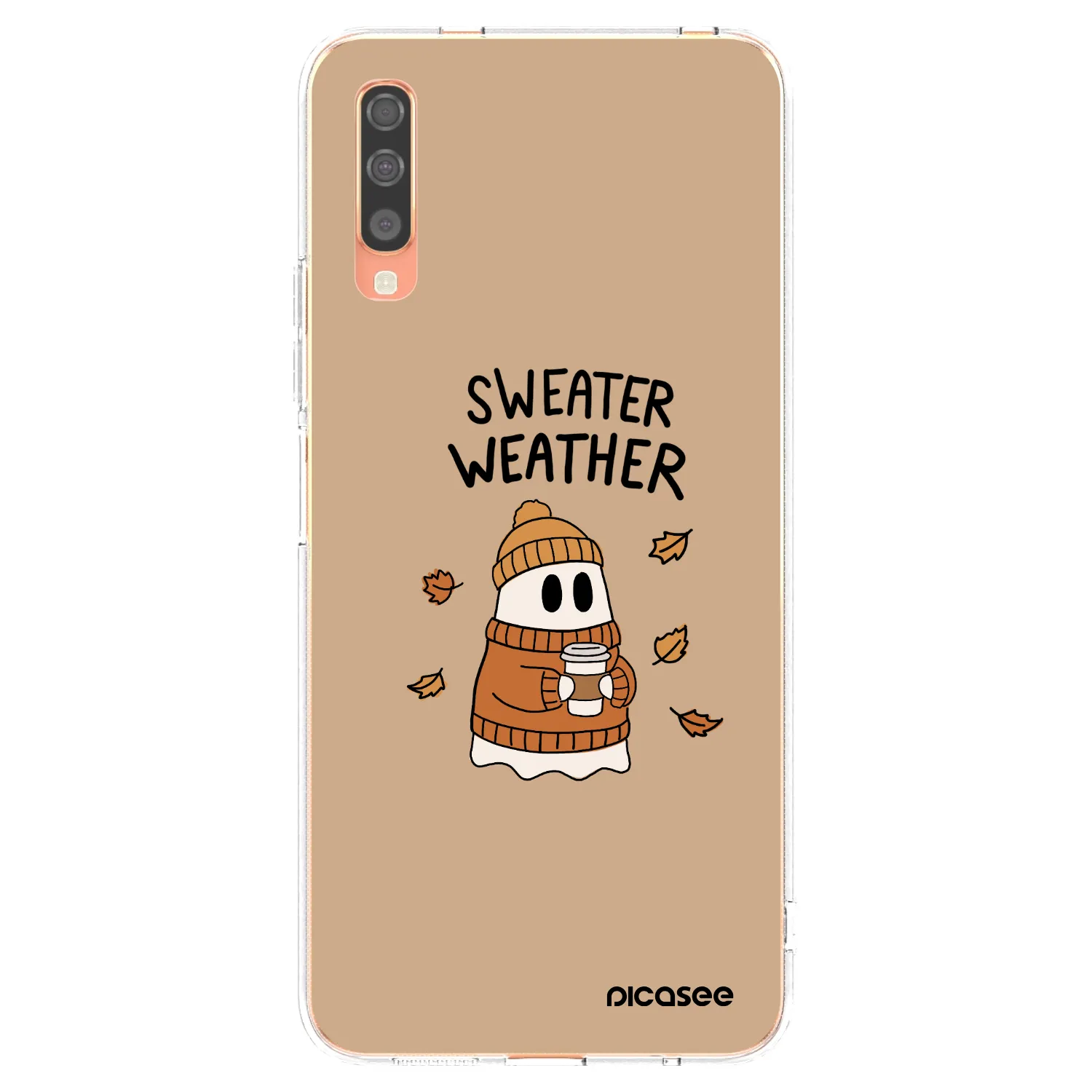 Picasee átlátszó szilikon tok az alábbi mobiltelefonokra Samsung Galaxy A70 A705F - Sweater ghost