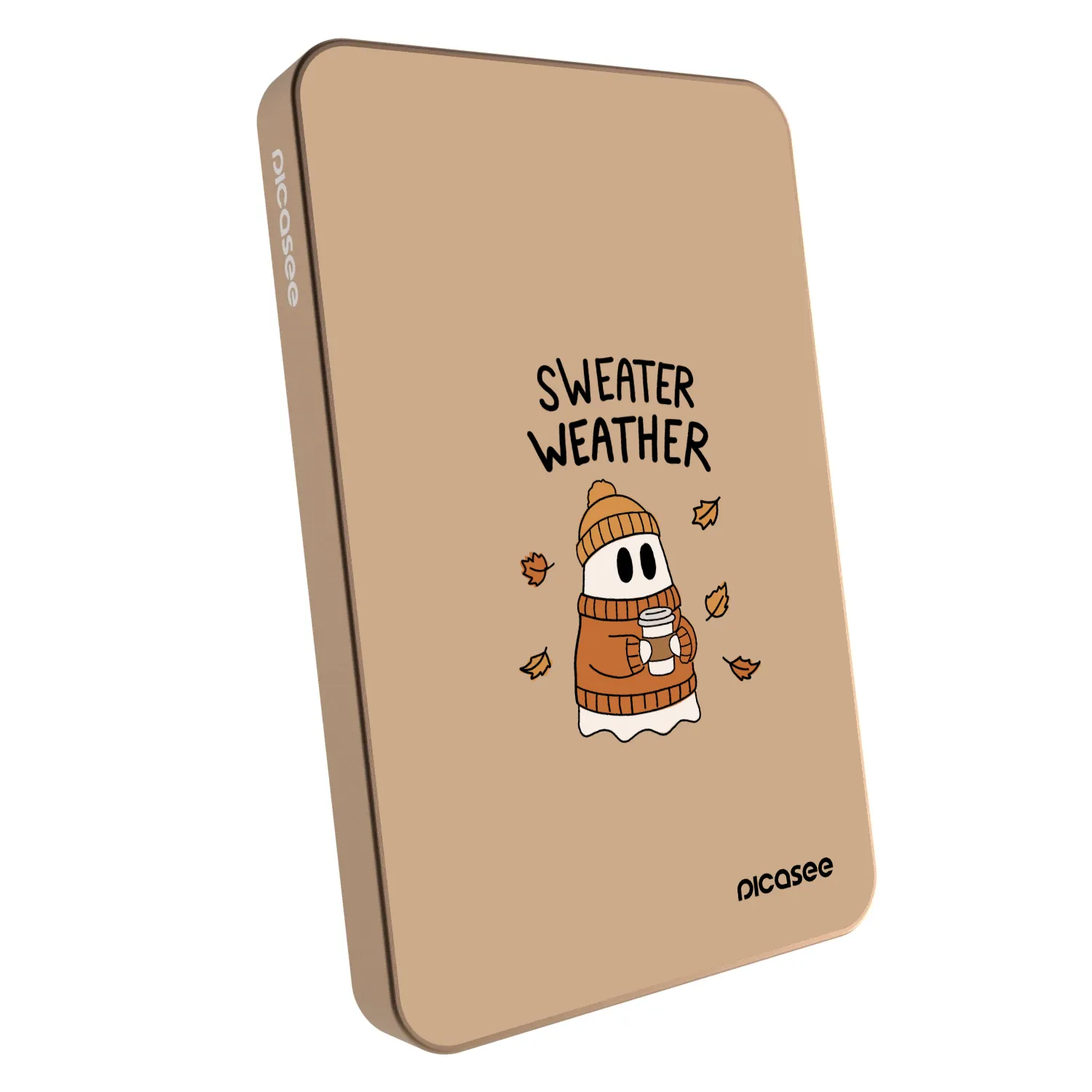 Picasee Powerbank MagSafe 5 000 mAh Aranysárga - Sweater ghost