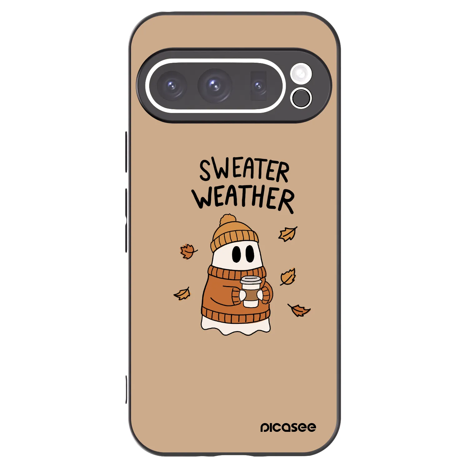 Picasee fekete szilikon tok az alábbi mobiltelefonokra Google Pixel 9 Pro XL - Sweater ghost
