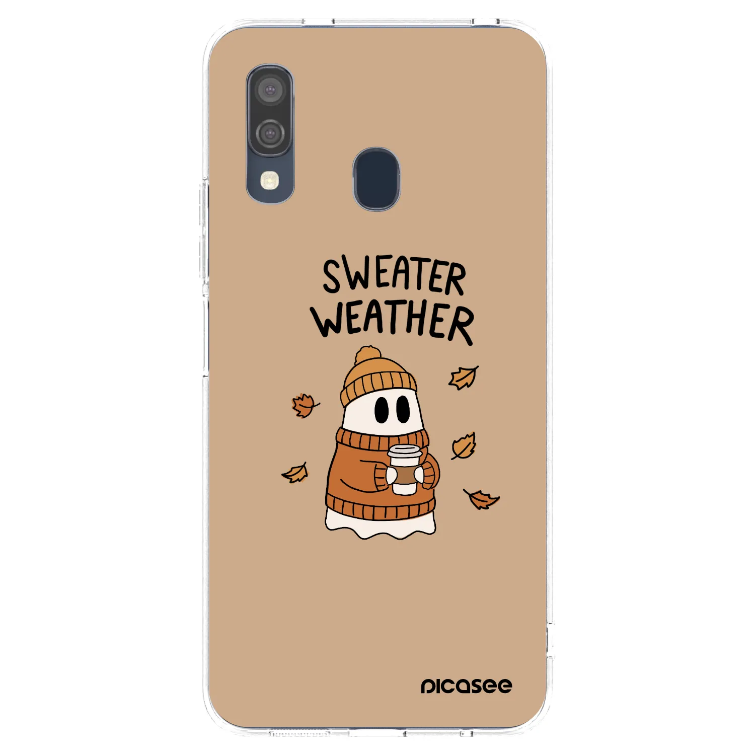 Picasee átlátszó szilikon tok az alábbi mobiltelefonokra Samsung Galaxy A40 A405F - Sweater ghost