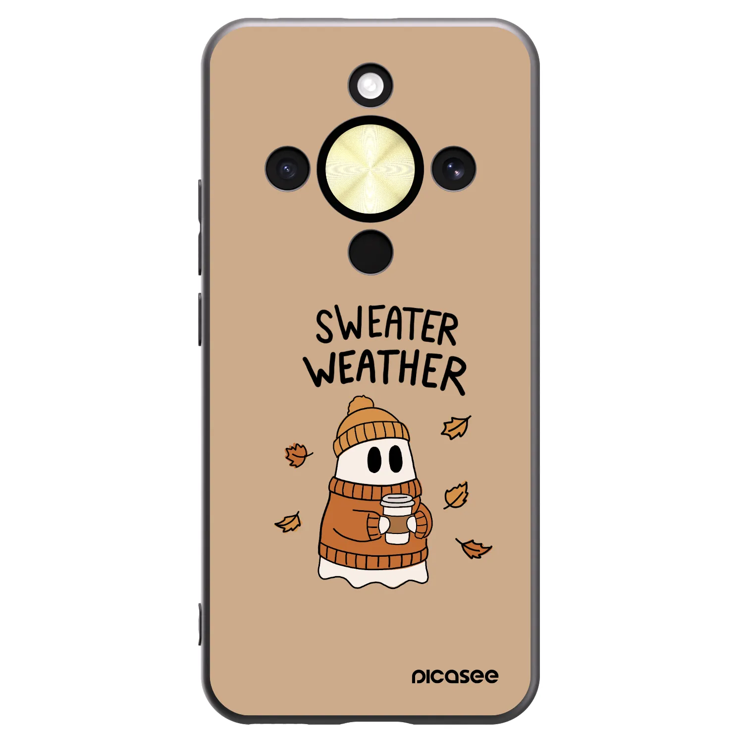Picasee fekete szilikon tok az alábbi mobiltelefonokra Honor Magic8 Lite 5G - Sweater ghost
