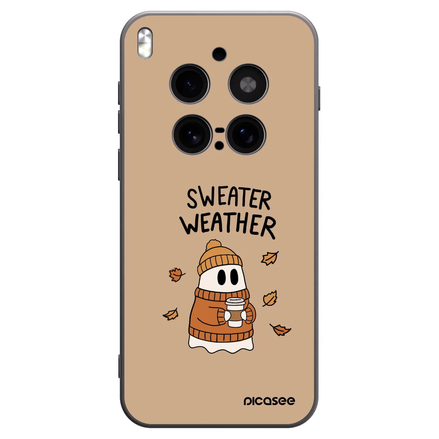 Picasee fekete szilikon tok az alábbi mobiltelefonokra Vivo X300 Pro - Sweater ghost
