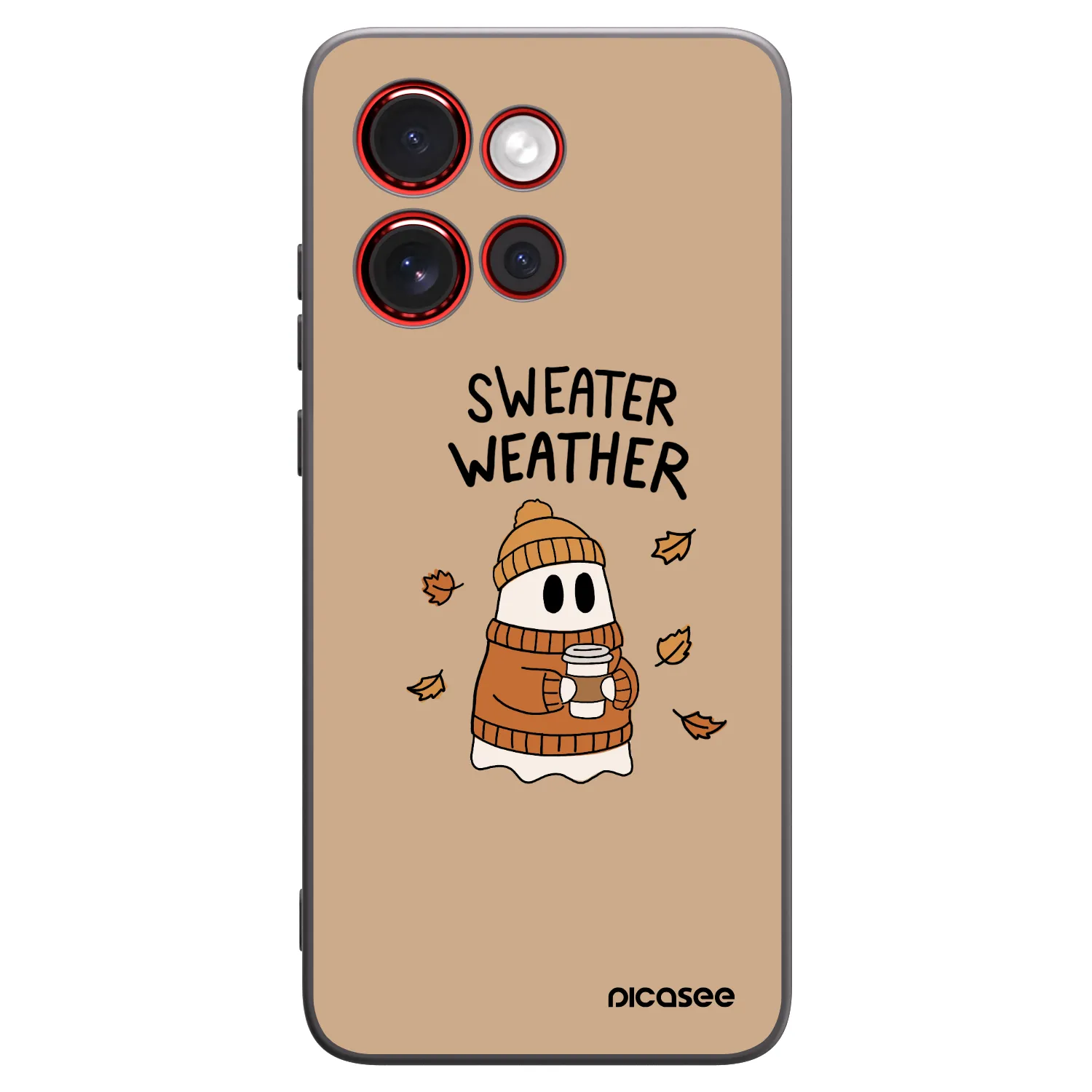 Picasee fekete szilikon tok az alábbi mobiltelefonokra Motorola Edge 60 Neo 5G - Sweater ghost