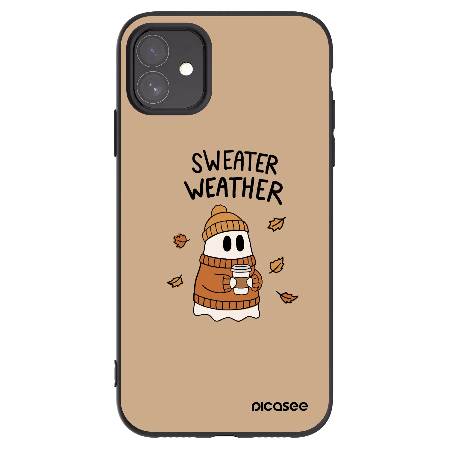 Picasee fekete szilikon tok az alábbi mobiltelefonokra Apple iPhone 11 - Sweater ghost