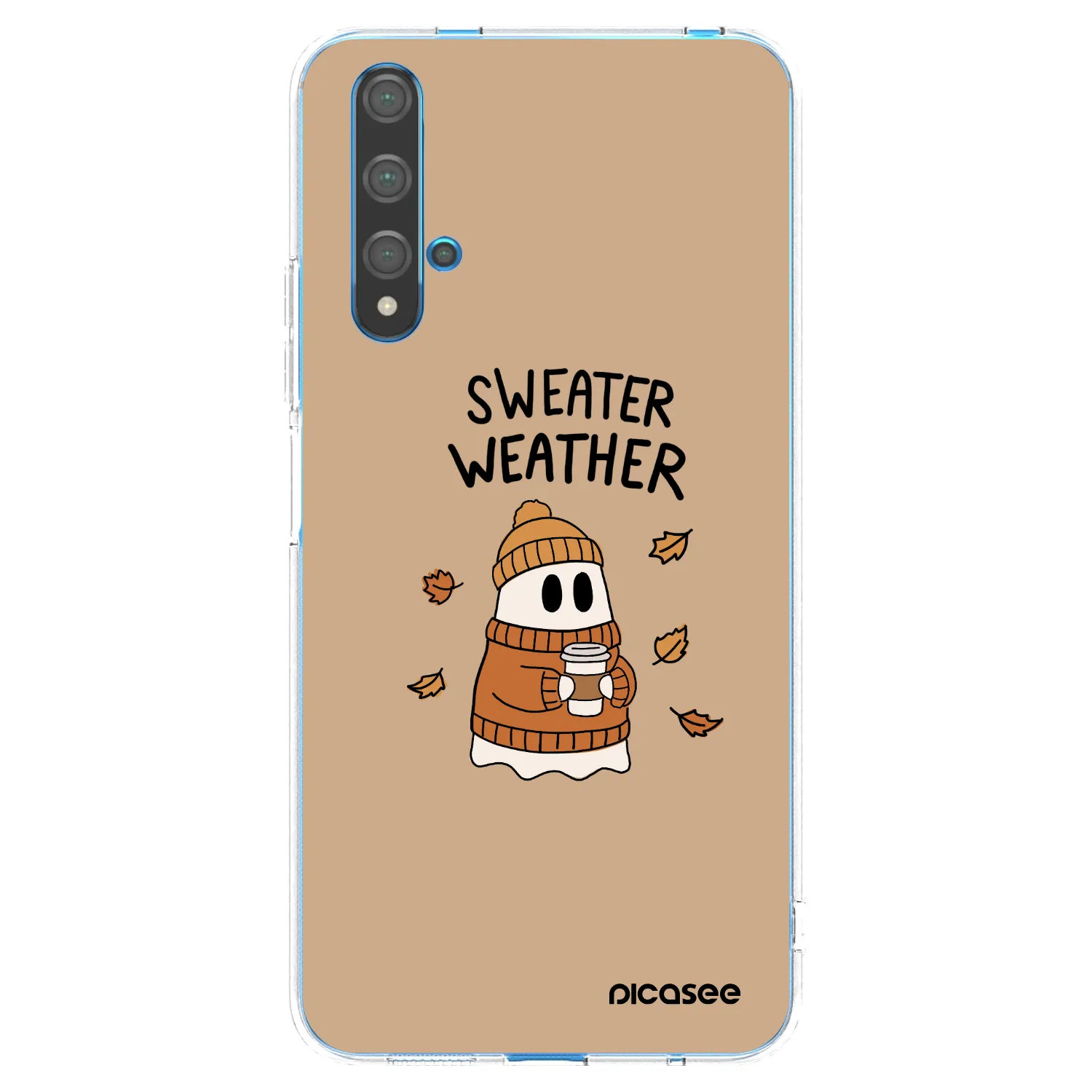 Picasee átlátszó szilikon tok az alábbi mobiltelefonokra Huawei Nova 5T - Sweater ghost