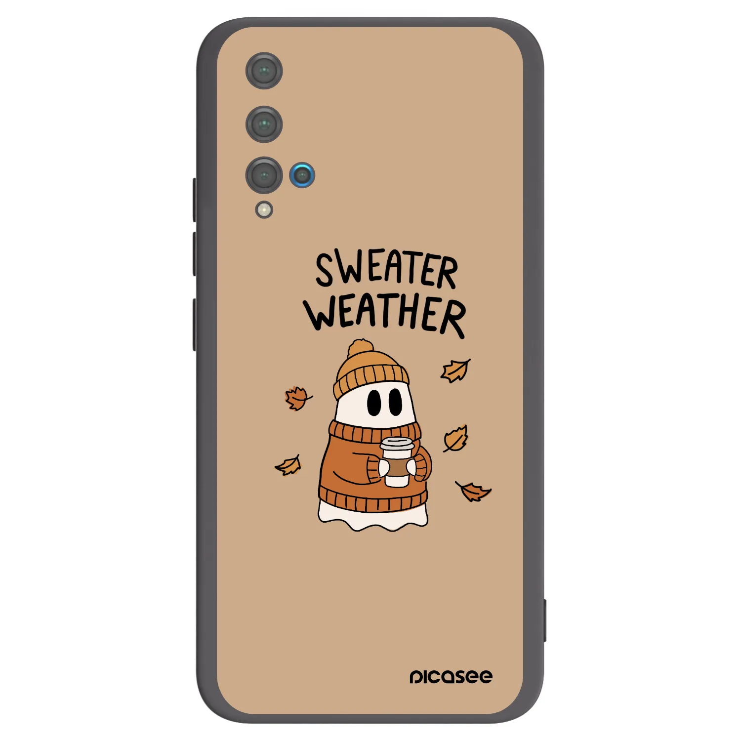 Picasee fekete szilikon tok az alábbi mobiltelefonokra Huawei Nova 5T - Sweater ghost