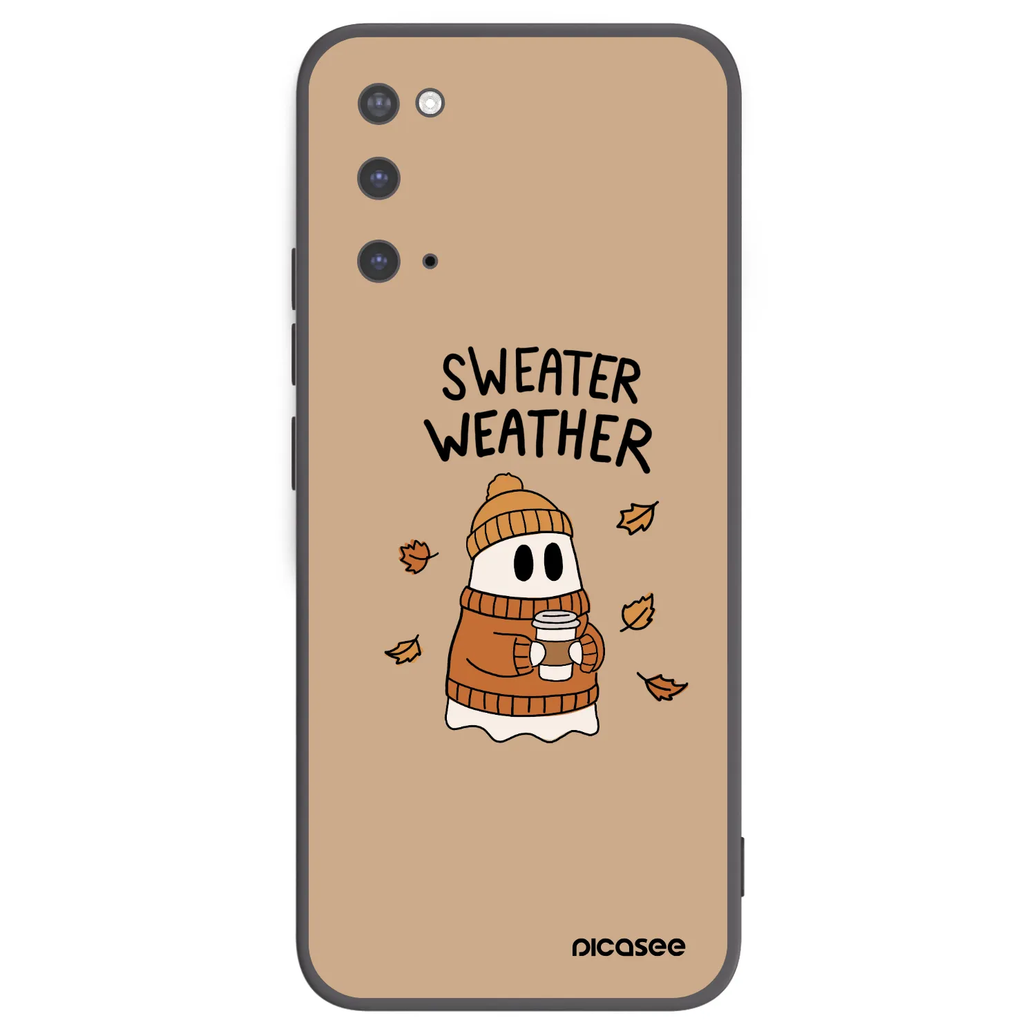 Picasee fekete szilikon tok az alábbi mobiltelefonokra Samsung Galaxy S20 G980F - Sweater ghost