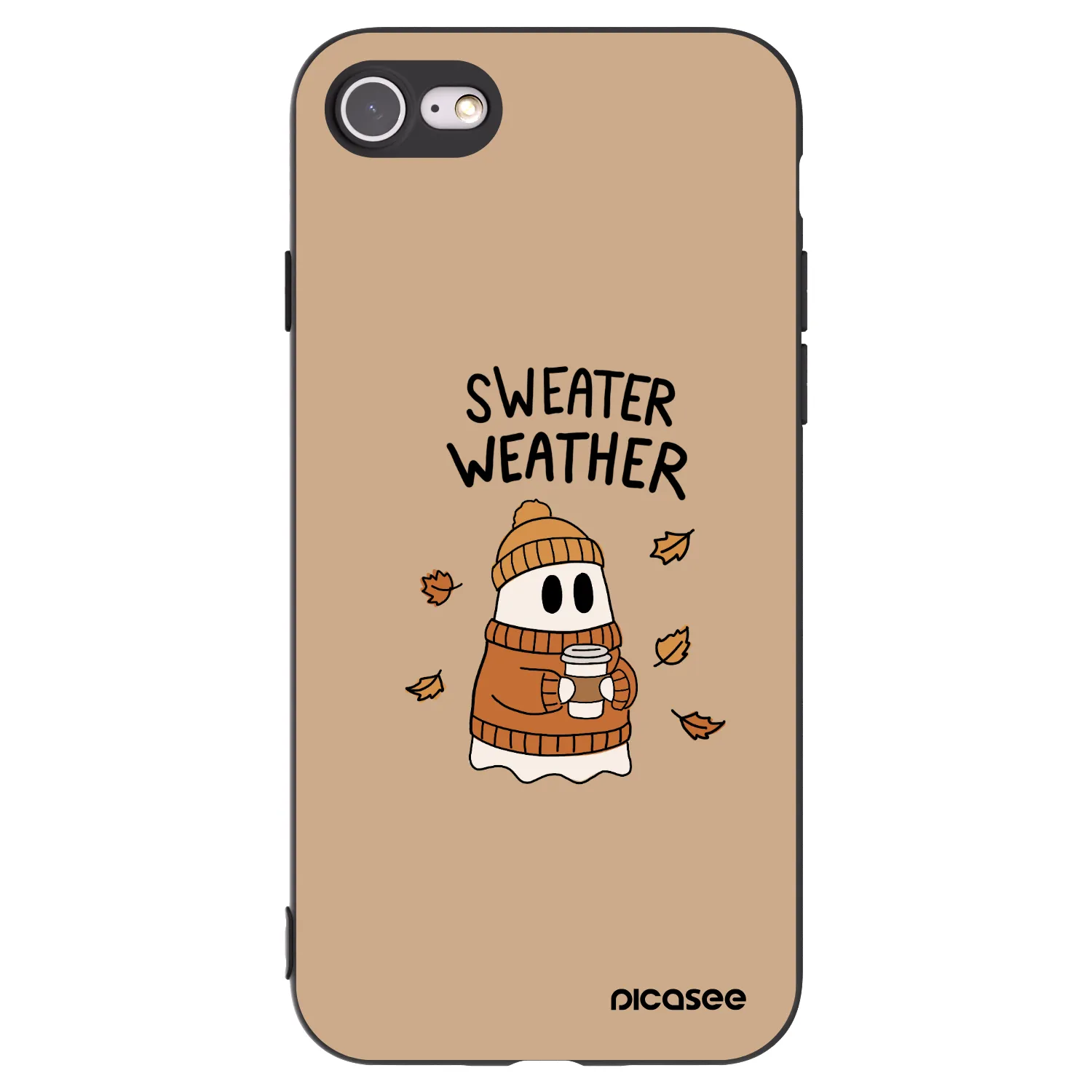Picasee fekete szilikon tok az alábbi mobiltelefonokra Apple iPhone SE 2020 - Sweater ghost