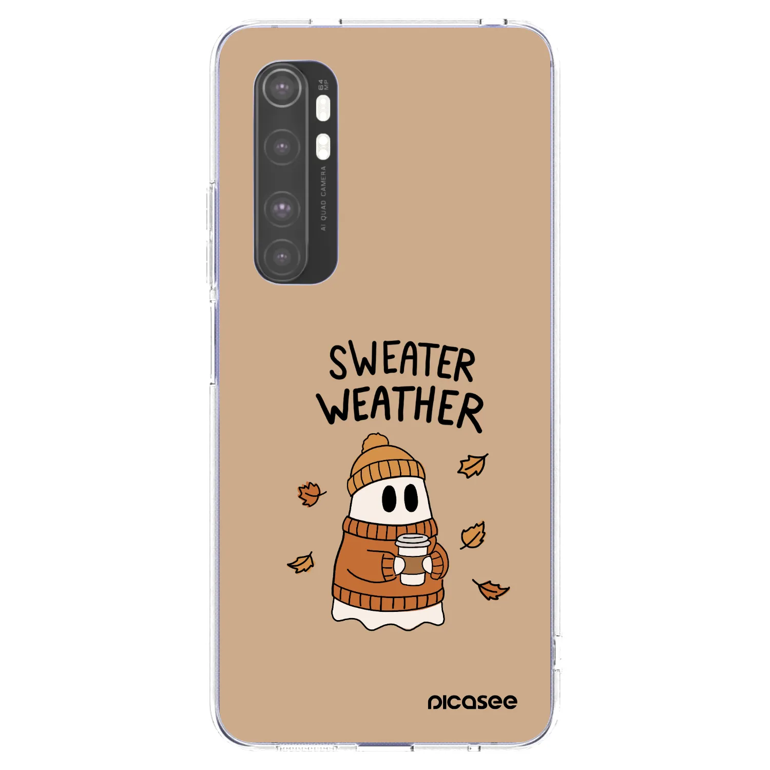 Picasee átlátszó szilikon tok az alábbi mobiltelefonokra Xiaomi Mi Note 10 Lite - Sweater ghost