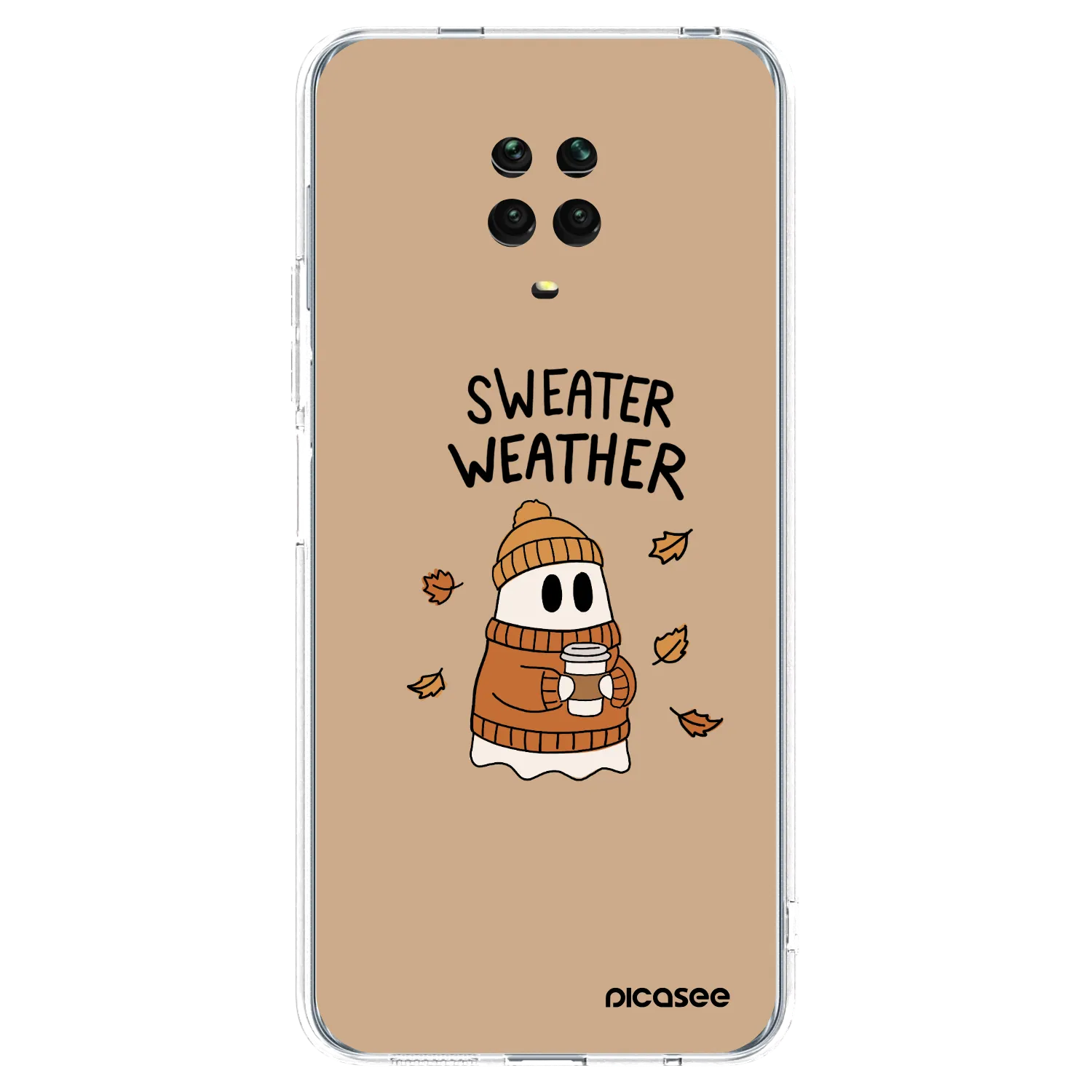Picasee átlátszó szilikon tok az alábbi mobiltelefonokra Xiaomi Redmi Note 9S - Sweater ghost