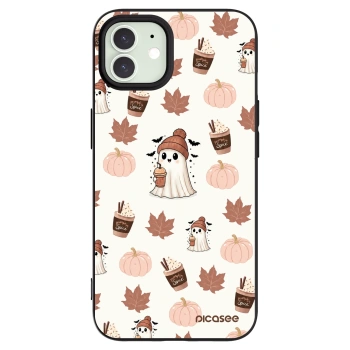 Picasee fekete szilikon tok az alábbi mobiltelefonokra Apple iPhone 12 - Pumpkin spice