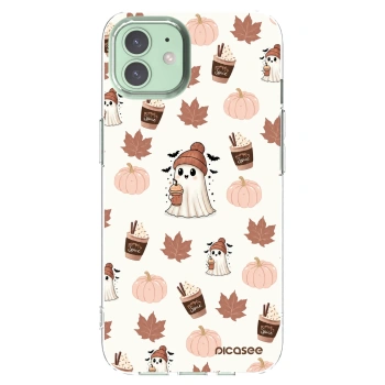 Picasee átlátszó szilikon tok az alábbi mobiltelefonokra Apple iPhone 12 - Pumpkin spice