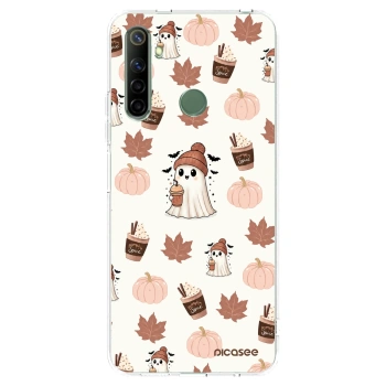 Átlátszó szilikon tok az alábbi mobiltelefonokra Realme 6i - Pumpkin spice