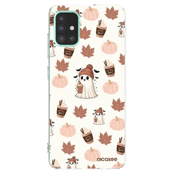 Picasee átlátszó szilikon tok az alábbi mobiltelefonokra Samsung Galaxy M31s - Pumpkin spice