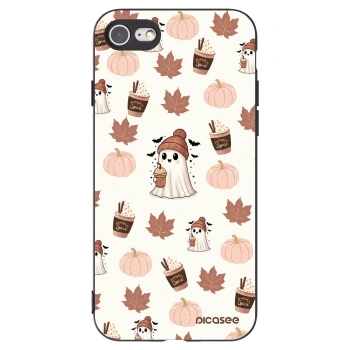 Picasee fekete szilikon tok az alábbi mobiltelefonokra Apple iPhone SE 2022 - Pumpkin spice