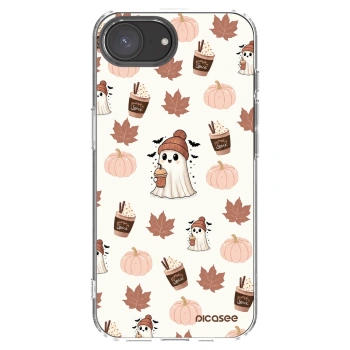 Picasee átlátszó szilikon tok az alábbi mobiltelefonokra Apple iPhone 16e - Pumpkin spice