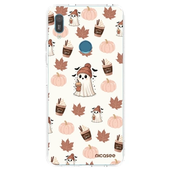 Picasee átlátszó szilikon tok az alábbi mobiltelefonokra Huawei Y6 2019 - Pumpkin spice