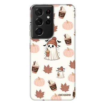 Szilikon tok erre a típusra Samsung Galaxy S21 Ultra 5G G998B - Pumpkin spice