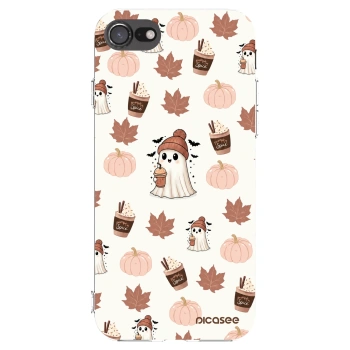 Átlátszó szilikon tok az alábbi mobiltelefonokra Apple iPhone 8 - Pumpkin spice