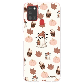 Picasee átlátszó szilikon tok az alábbi mobiltelefonokra Samsung Galaxy A21s - Pumpkin spice