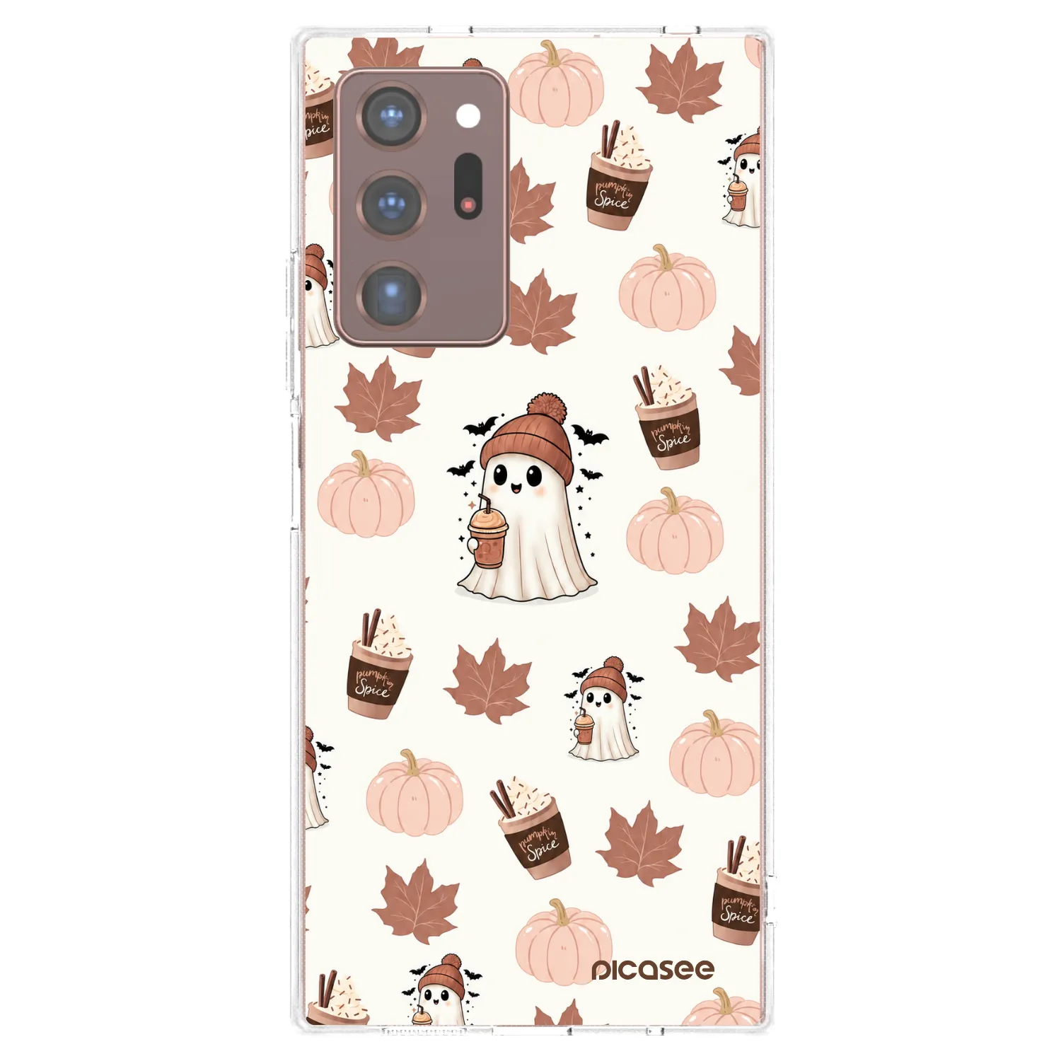 Picasee átlátszó szilikon tok az alábbi mobiltelefonokra Samsung Galaxy Note 20 Ultra - Pumpkin spice