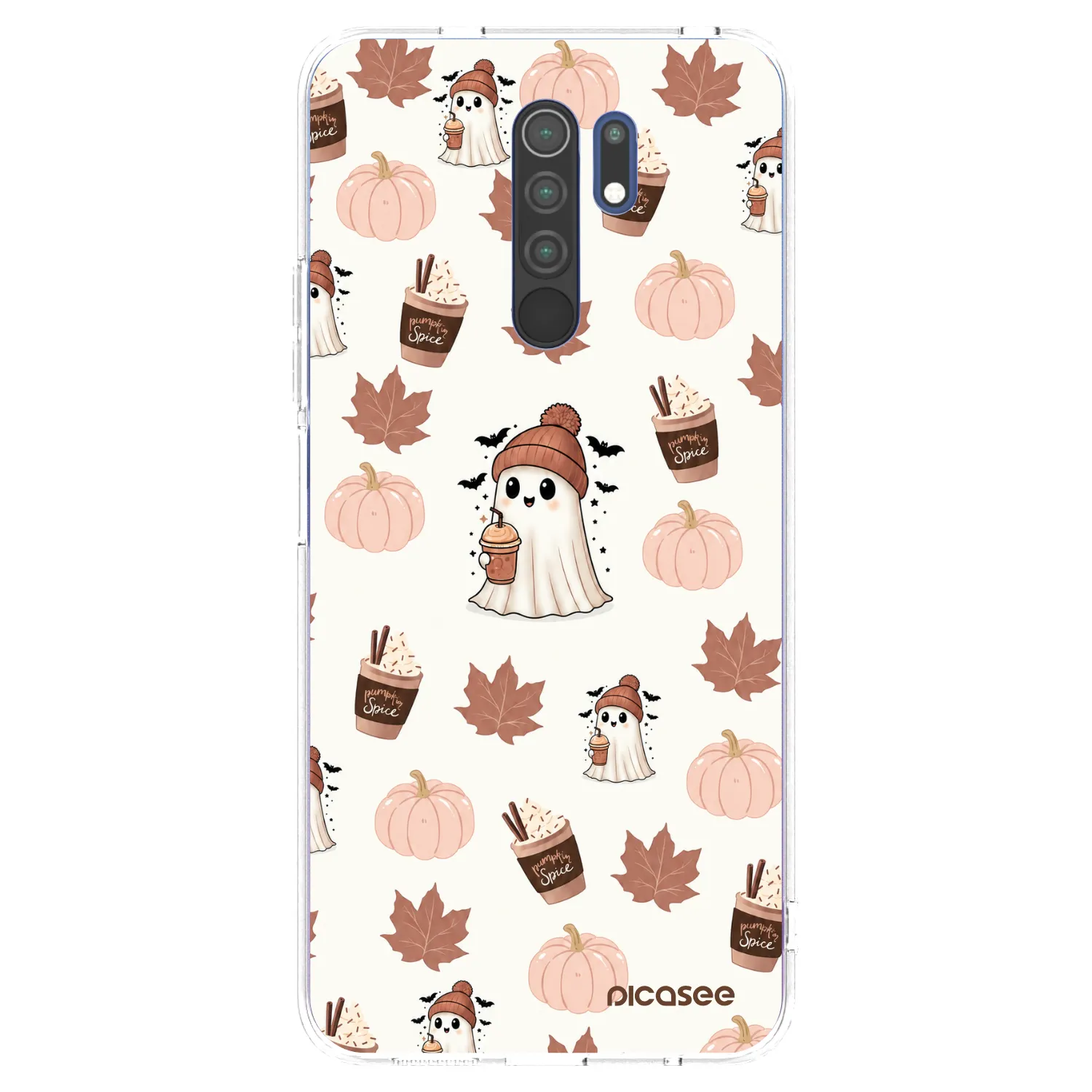 Picasee átlátszó szilikon tok az alábbi mobiltelefonokra Xiaomi Redmi 9 - Pumpkin spice