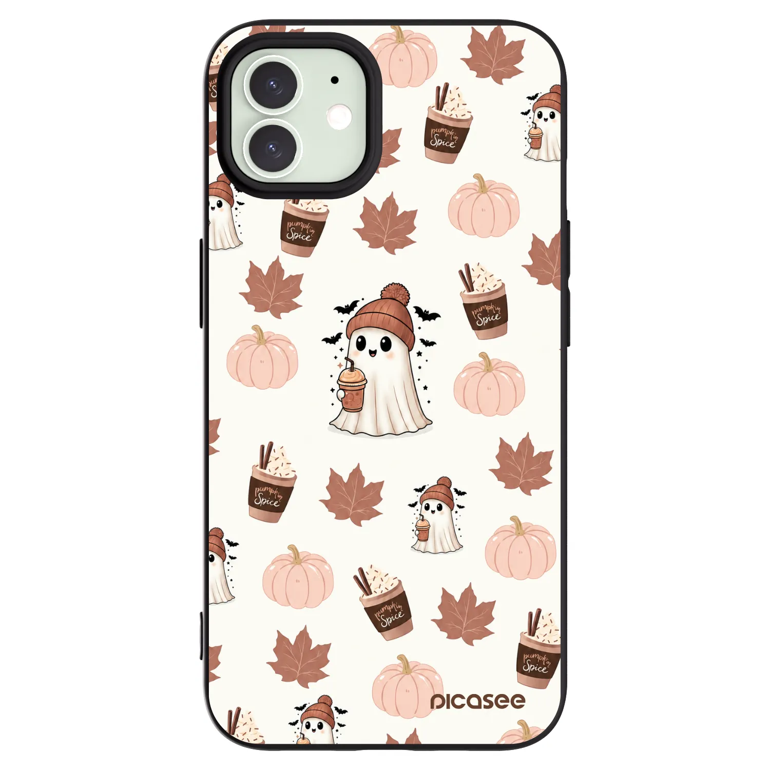 Picasee fekete szilikon tok az alábbi mobiltelefonokra Apple iPhone 12 - Pumpkin spice