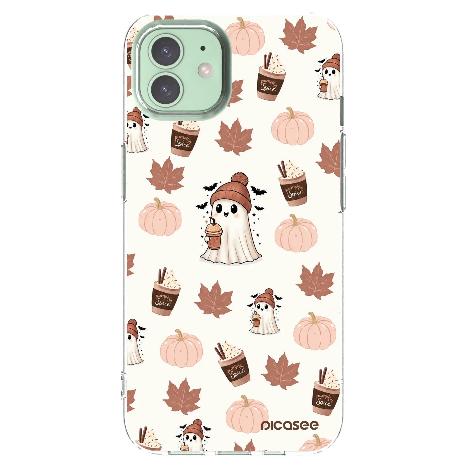 Picasee átlátszó szilikon tok az alábbi mobiltelefonokra Apple iPhone 12 - Pumpkin spice
