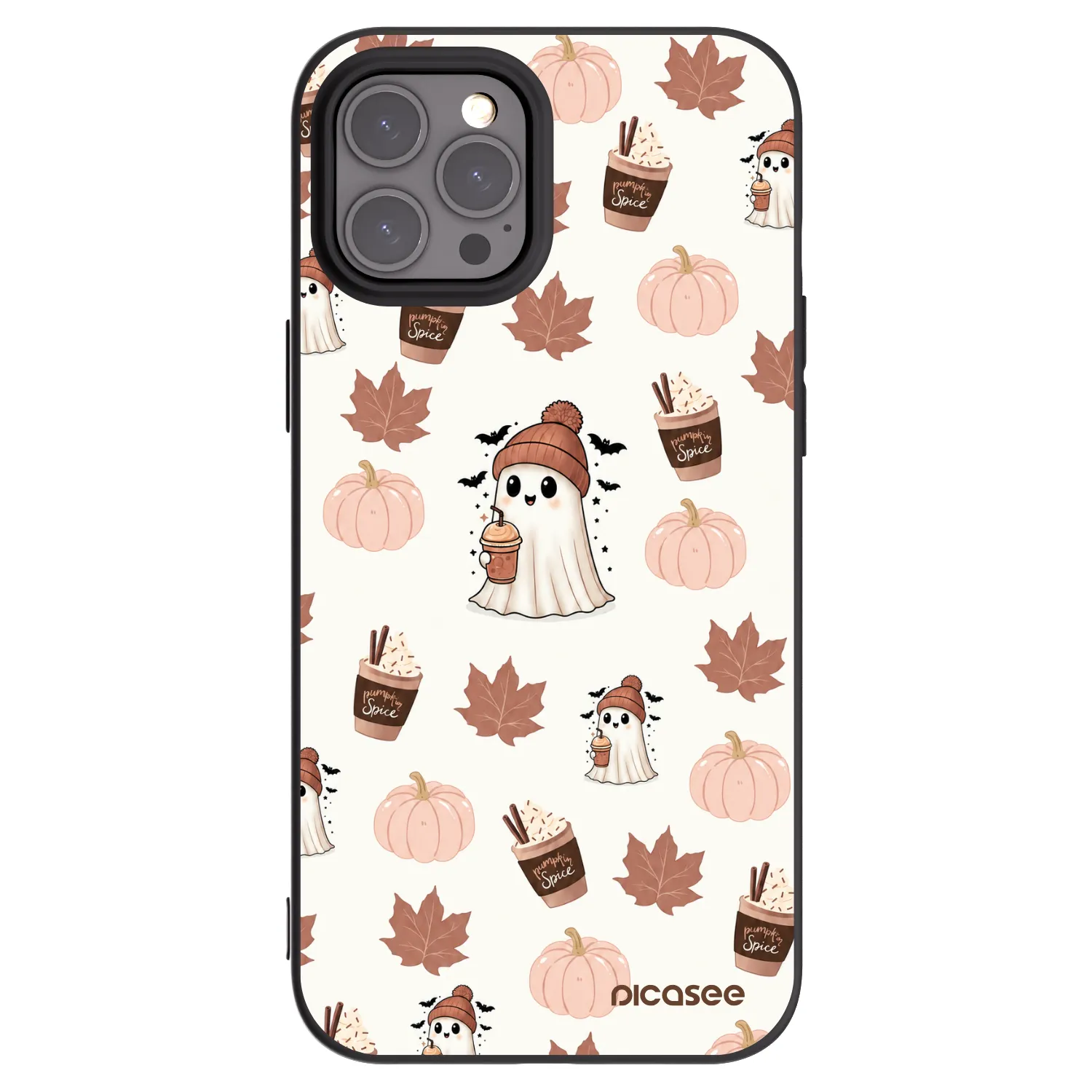Picasee fekete szilikon tok az alábbi mobiltelefonokra Apple iPhone 12 Pro Max - Pumpkin spice