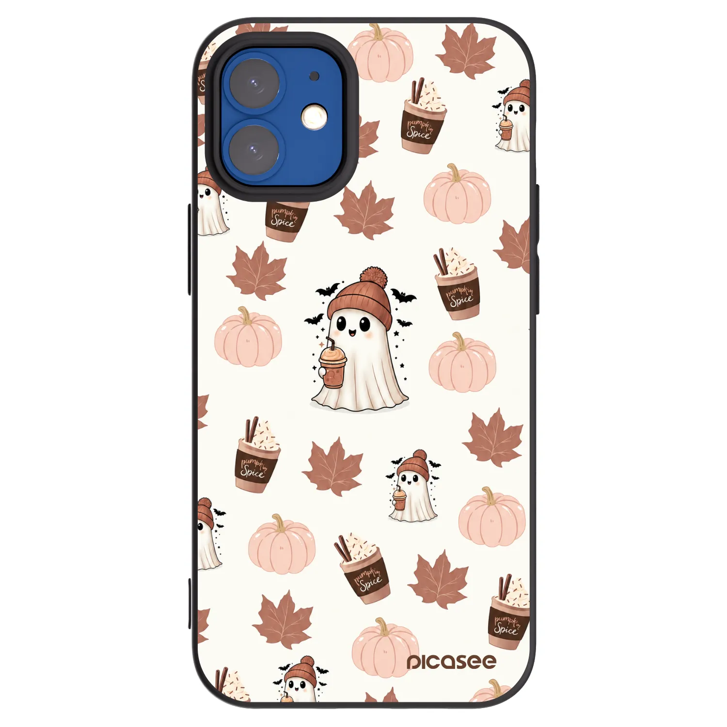 Picasee fekete szilikon tok az alábbi mobiltelefonokra Apple iPhone 12 mini - Pumpkin spice